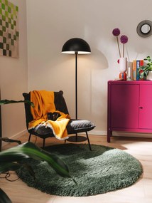 benuta Pop Tappeto a pelo lungo rotondo Ricky Verde ø 120 cm rotondo - Tappeto design moderno soggiorno
