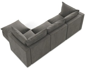 Divano angolare grigio scuro (con penisola a destra/con chaise lounge) Manao – Makamii
