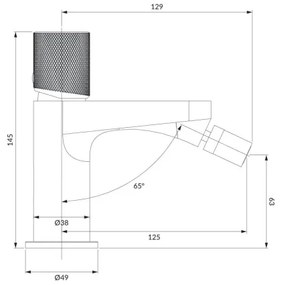 OMNIRES CT8020CR - Rubinetto del bidet CONTOUR 14,5 cm cromo lucido