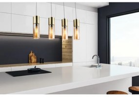 GLOBO 21000-4HM - Lampadario a sospensione con filo ANNIKA 4xE27/25W/230V ottone