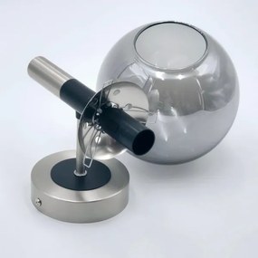 Applique ROLLO 1xE14/5W/230V cromo opaco/fumé