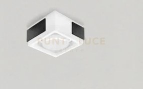 Velia lampada a soffitto 1 luce attacco gx53 nera in alluminio e gesso