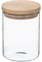 Barattolo 600 ml in vetro borosilicato tappo in legno