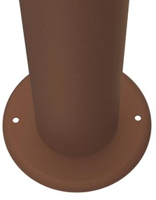 Paletto da Giardino Solare Corten da 100cm IP54 in Alluminio Colore Bianco Naturale 4.000K