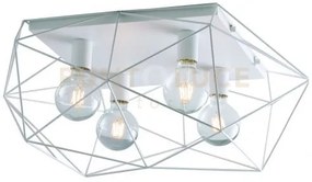 Plafoniera abraxas bianca 4 luci attacco e27 41,7x40x26,5cm in metallo