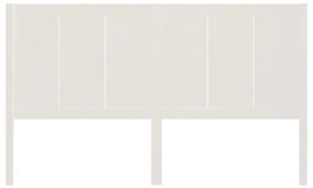Testiera bianca 145,5x4x100 cm in legno massello di pino
