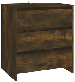 Credenza Rovere Fumo 70x41x75 cm in Truciolato