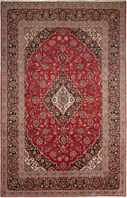 Kashan Tappeto 200 x 300 Rosso (Iran) Annodato A Mano