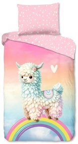 Set copripiumino e federa da bambini rosa in cotone per letto singolo 140x200 cm Chico – Good Morning