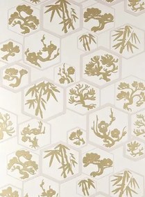 Farrow & Ball Carta da parati Shouchikubai - Clunch/ Gold