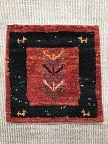 Gabbeh Tappeto persiano 40x40 Rosso (Iran) Annodato A Mano