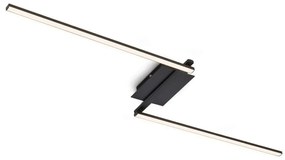 Brilo 3500-015 - Lampadario a plafone LED STAFF 2xLED/6W/230V nero