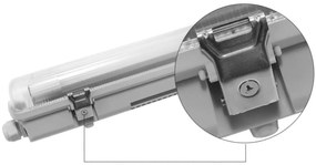 Plafoniera IP66 per 2 tubi LED 120cm - (Unilaterale) - Serie Professional