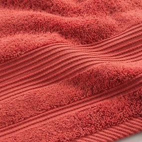 Asciugamano in spugna di cotone color mattone 70x130 cm Tendresse - douceur d'intérieur