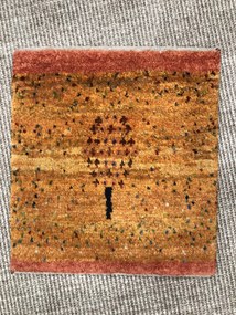 Gabbeh Tappeto persiano 40 x 40 Giallo (Iran) Annodato A Mano