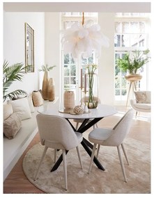 Sedia da pranzo beige Djeslin - Light &amp; Living