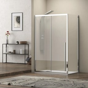 Box doccia 80x130 vetro 8mm anticalcare altezza h200 | KEL4000 - KAMALU