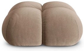 Poggiapiedi marrone con rivestimento in velluto Loretto – Cosmopolitan Design