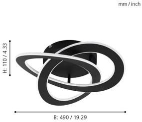 Eglo 99395 - Plafoniera LED ROLIMARE LED/35W/230V