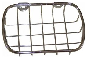 Portasapone da parete in filo, 9x14 cm, cromo lucido