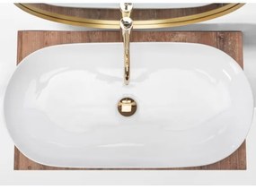 REA-U0563 - Lavabo da appoggio CLEO 41x81 cm ceramica/bianco lucido