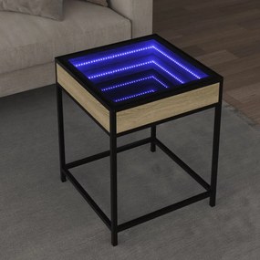 Tavolino Da Salotto Con Led Infinity Rovere Sonoma 40x40x51 Cm /