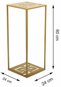Portafiori 60x24 cm oro