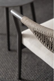 Set di mobili da giardino color kaki/grigio tortora in alluminio per 2 persone Millor – Bizzotto