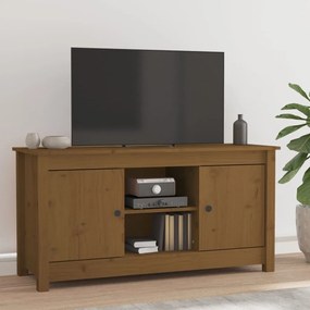 Mobile Porta TV Miele 103x36,5x52 cm in Legno Massello di Pino