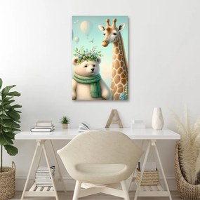 Quadro su tela – Animaletti con palloncini