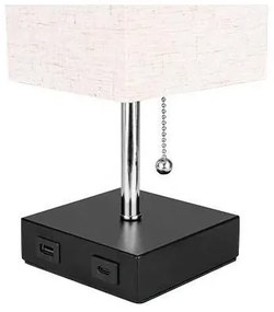 Lampada da tavolo 1xE27/60W/230V con USB caricatore