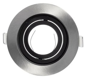 Portafaretto Tondo da Incasso GU10 Foro Ø92mm Orientabile Colore Nero