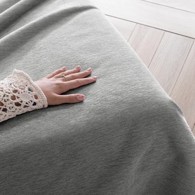 Copriletto grigio in ciniglia 220x240 cm Talo – Filumi