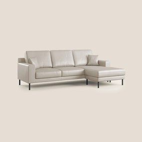 Uranio divano angolare moderno REVERSIBILE in Ecopelle impermeabile T04 beige