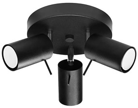 Sollux SL.1016 - Faretto RING 3xGU10/10W/230V nero