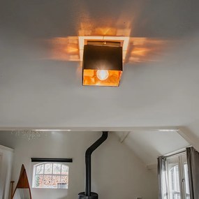 Lampada da soffitto intelligente nera con oro incluso WiFi P45 - VT