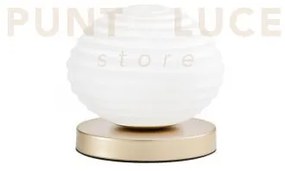 Lumetto ripple oro 1 luce attacco e27 18x18x16,5cm  in vetro soffia...