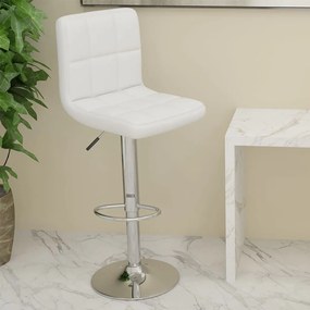 Sgabello Da Bar Bianco İn Similpelle /
