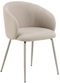 CLARA Beige (tessuto Basel 24)/gambe beige - SEDIA MODERNA IMBOTTITA PER SOGGIORNO/SALA DA PRANZO/UFFICIO LOFT