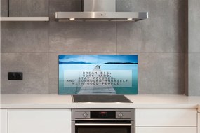 Pannello paraschizzi cucina Panorama sul mare 100x50 cm