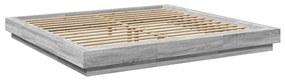 Giroletto luci led grigio sonoma 200x200 cm legno multistrato
