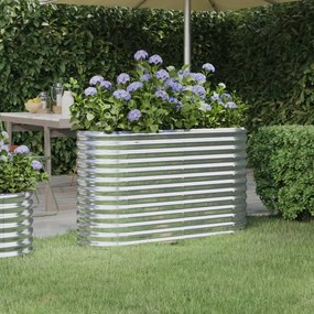 Letto Giardino Acciaio Verniciato A Polvere 114x40x68cm Argento /