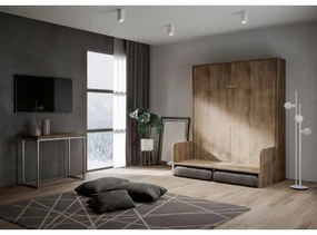 Letto matrimoniale a scomparsa 160 cm Noce KENTARO SOFŔ