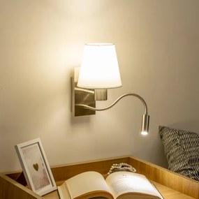 Brilagi - Applique a LED NUBILA 1xE27/25W/230V + LED/3W cromo/bianco