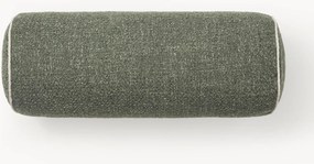 Cuscino rullo in bouclé con bordino Aya