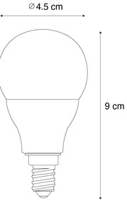 Set di 5 Lampadine LED Smart E14 G45 Opale RGBW 4.9W 470 lm 2700-6500K