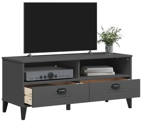 Mobile tv viken grigio antracite in legno massello di pino