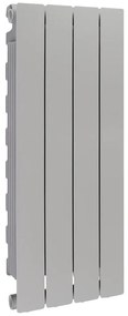 Radiatore acqua calda PRODIGE MODERN in alluminio, 4 elementi, interasse 800 mm, silver