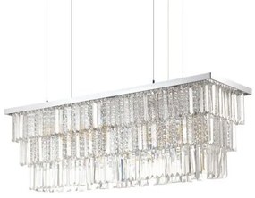 Martinez lampadario sospeso in cristallo e metallo cromo 8 luci att...