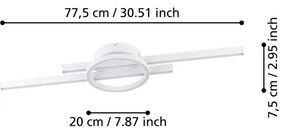 Eglo 900952- Plafoniera dimmerabile RGBW AMANDOLO 23,5W/230V bianco + +TC